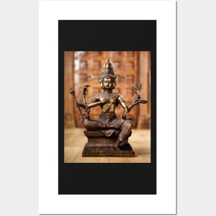 Shiva god statuette Posters and Art